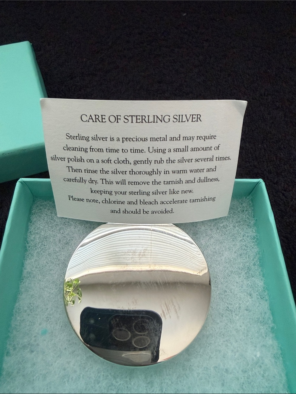 Tiffany & Co. Sterling Silver Round Pocket Mirror - Silver